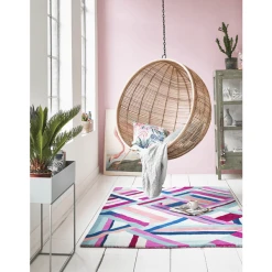 Accessorize Kurzflorteppich Linear Blau -Bieco-Shop accessorize kurzflorteppich linear blau a377437 2