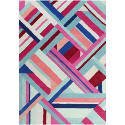 Accessorize Kurzflorteppich Linear Blau