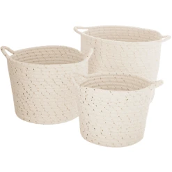 Atmosphera Kinder-Aufbewahrungskörbe 3er-Set Lurex