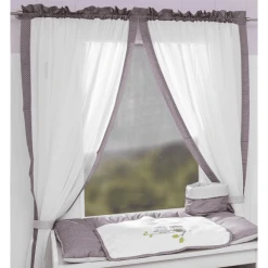 Be Be's Collection Be Be 's Collection Vorhang 2 Schlaufenschals Eulen Rosa 100 X 240 Cm