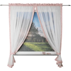 Be Be's Collection Be Be 's Collection Vorhang-Schlaufenschal 2-tlg. 3D-Schmetterling Rosa 100x170 Cm