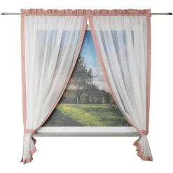 Be Be's Collection Be Be 's Collection Vorhang-Schlaufenschal 2-tlg. Sternchen Terra 100x170 Cm