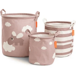 Done By Deer™ Aufbewahrungskorb Set 3-teilig Happy Clouds Rosa