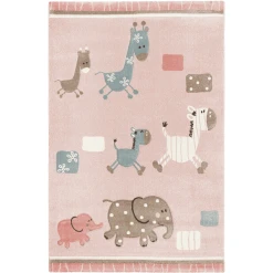 Esprit Kinderteppich Lucky Zoo 2.0 Rosa