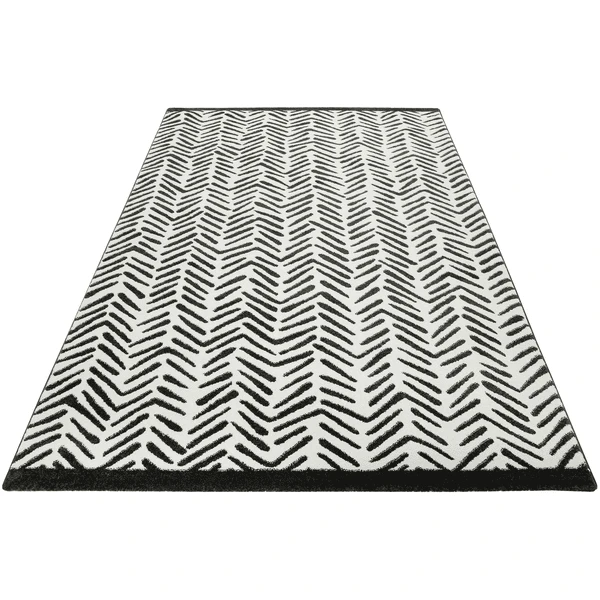 Esprit Kurzflorteppich Congo Schwarz/weiss 4 Esprit Kurzflorteppich Congo Schwarz/weiss - Image 2