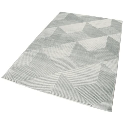 Esprit Kurzflorteppich Velvet Groove Grün Grau -Bieco-Shop esprit kurzflorteppich velvet groove gruen grau a372881 1