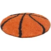 Giancasa Basketballteppich Basketball Shaggy Hochflorteppich Kinderteppich 6002 Orange