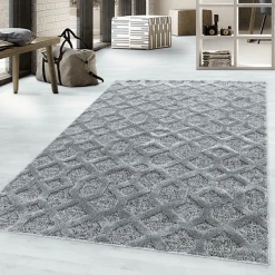 Giancasa Designteppich Rautenmuster Kurzflorteppich Flachflorteppich Wohnzimmer 4702 Grey -Bieco-Shop giancasa designteppich rautenmuster kurzflorteppich flachflorteppich wohnzimmer 4702 grey a366372 4