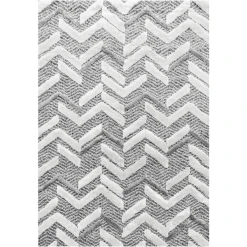 Giancasa Designteppich Zickzackmuster Wohnzimmer Flachflorteppich 3D 4705 Grey -Bieco-Shop giancasa designteppich zickzackmuster wohnzimmer flachflorteppich 3d 4705 grey a366375 4