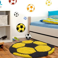 Giancasa Fußballteppich Fußball Kinderteppich Shaggy Kinderteppich 6001 BLACK -Bieco-Shop giancasa fussballteppich fussball kinderteppich shaggy kinderteppich 6001 black a366422 6