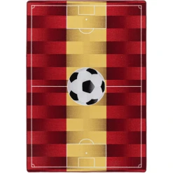 Giancasa Fußballteppich Fußball Kinderzimmer Kinderteppich Kurzflorteppich 2914 Yellow