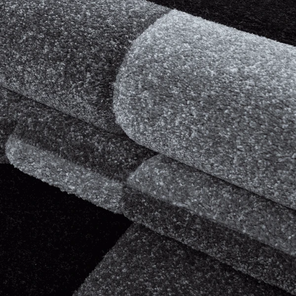 Giancasa Kurzflorteppich Designteppich Streifenmuster 3D Wohnzimmer 1310 Grau 14 Giancasa Kurzflorteppich Designteppich Streifenmuster 3D Wohnzimmer 1310 Grau - Image 12