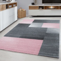 Giancasa Kurzflorteppich Gestreift Designteppich Wohnzimmer Schlafzimmer 1810 PINK -Bieco-Shop giancasa kurzflorteppich gestreift designteppich wohnzimmer schlafzimmer 1810 pink a366088 1