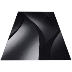 Giancasa Schlafzimmer Wohnzimmer Flachflorteppich Muster Kurzflorteppich 8010 BLACK -Bieco-Shop giancasa schlafzimmer wohnzimmer flachflorteppich muster kurzflorteppich 8010 black a366466 3