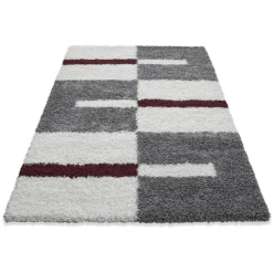 Giancasa Shaggy Hochflorteppich Gestreift Langflor Wohnzimmer 2505 RED -Bieco-Shop giancasa shaggy hochflorteppich gestreift langflor wohnzimmer 2505 red a366122 26