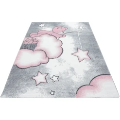 Giancasa Teddyteppich Kinderzimmer Flachflorteppich Kurzflorteppich Sterne 580 PINK -Bieco-Shop giancasa teddyteppich kinderzimmer flachflorteppich kurzflorteppich sterne 580 pink a366417 8