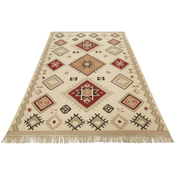 Green Looop Handweb-Teppich Brionne Beige 4 Green Looop Handweb-Teppich Brionne Beige - Image 2