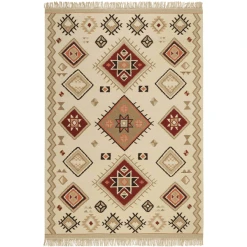 Green Looop Handweb-Teppich Brionne Beige