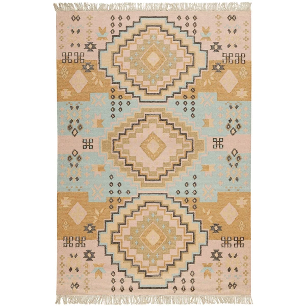 Green Looop Handweb-Teppich Mayenne Rosa 3 Green Looop Handweb-Teppich Mayenne Rosa