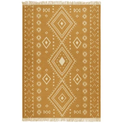 Green Looop Handweb-Teppich Monaco Gelb