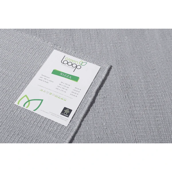 Green Looop Kurzflorteppich Nizza Grau 6 Green Looop Kurzflorteppich Nizza Grau - Image 4