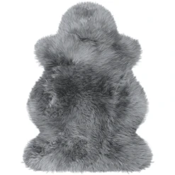 Heitmann Australisches Premium Lammfell Grau Meliert