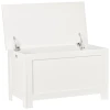 HOMCOM Holzkiste Mit Klappbarem Deckel Weiß 2 HOMCOM Holzkiste Mit Klappbarem Deckel Weiß -Bieco-Shop homcom holzkiste mit klappbarem deckel weiss a328303