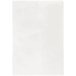 HOMCOM Teppich Aus Weichem Hochflor 230 Cm Lang Weiß