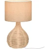 HOMCOM Tischlampe Im Rattan Design Beige -Bieco-Shop homcom tischlampe im rattan design beige a408574