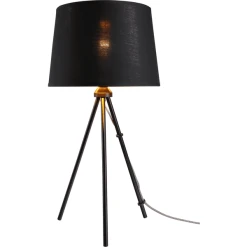 HOMCOM Tripod-Tischleuchte Schwarz