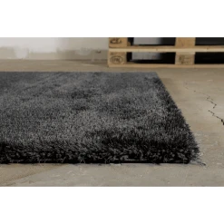 Homie Living Hochflorteppich Florenz Dunkel Grau -Bieco-Shop homie living hochflorteppich florenz dunkel grau a372822 1