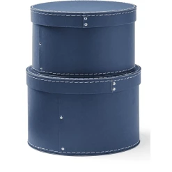 Kids Concept® Runde Aufbewahrungsbox 2er Set, Blau
