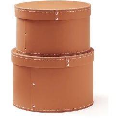 Kids Concept® Runde Aufbewahrungsbox 2er Set, Braun