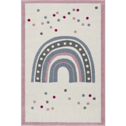 LIVONE Kinderteppich Happy Rugs Rainbow Creme/multi 120 X 180 Cm
