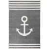 LIVONE Kinderteppich Kids Love Rugs Anker Silbergrau/weiß
