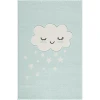 LIVONE Kinderteppich Kids Love Rugs WOLKE Mint/weiss