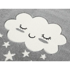LIVONE Kinderteppich Kids Love Rugs WOLKE Silbergrau/weiss -Bieco-Shop livone kinderteppich kids love rugs wolke silbergrau weiss a410816 3