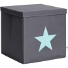 LOVE !T STORE !T Ordnungsbox Stern, Grau Mit Mintgrünem Stern -Bieco-Shop love t store t ordnungsbox stern grau mit mintgruenem stern a368451