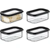 Mepal Vorratsdosen Modula 425 Ml 4er Set Schwarz -Bieco-Shop mepal vorratsdosen modula 425 ml 4er set schwarz a409578