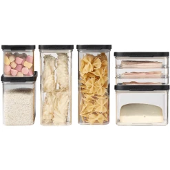 Mepal Vorratsdosen-Set OMNIA 6er Set Schwarz