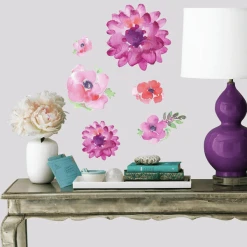 Roommates Room Mates Aquarell Blumen Kathy Davis Mehrfarbig