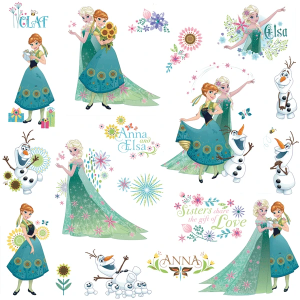 Roommates Room Mates DISNEY Frozen Anna, Elsa & Olaf Im Frühling Mehrfarbig 3 Roommates Room Mates DISNEY Frozen Anna, Elsa & Olaf Im Frühling Mehrfarbig