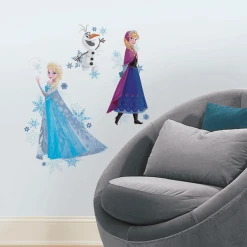 Roommates Room Mates DISNEY Frozen Anna, Elsa & Olaf Mit Schneeflocken Mehrfarbig