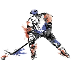 Roommates Room Mates Eishockeyspieler Mehrfarbig