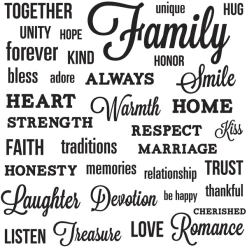 Roommates Room Mates "Family" Quote Mehrfarbig