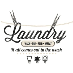 Roommates Room Mates "Laundry" Quote Wäsche Mehrfarbig