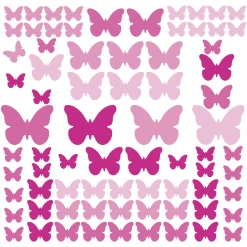 Roommates Room Mates Schmetterlinge Pink Mehrfarbig