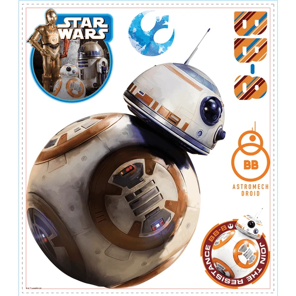 Roommates Room Mates Star Wars VII - BB-8 Mehrfarbig 3 Roommates Room Mates Star Wars VII - BB-8 Mehrfarbig