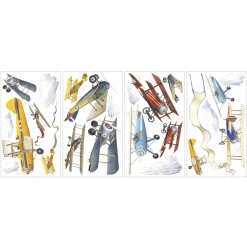 Roommates Room Mates Vintage Flugzeuge Mehrfarbig