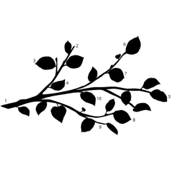 Roommates Room Mates Zweig Schwarz Mehrfarbig